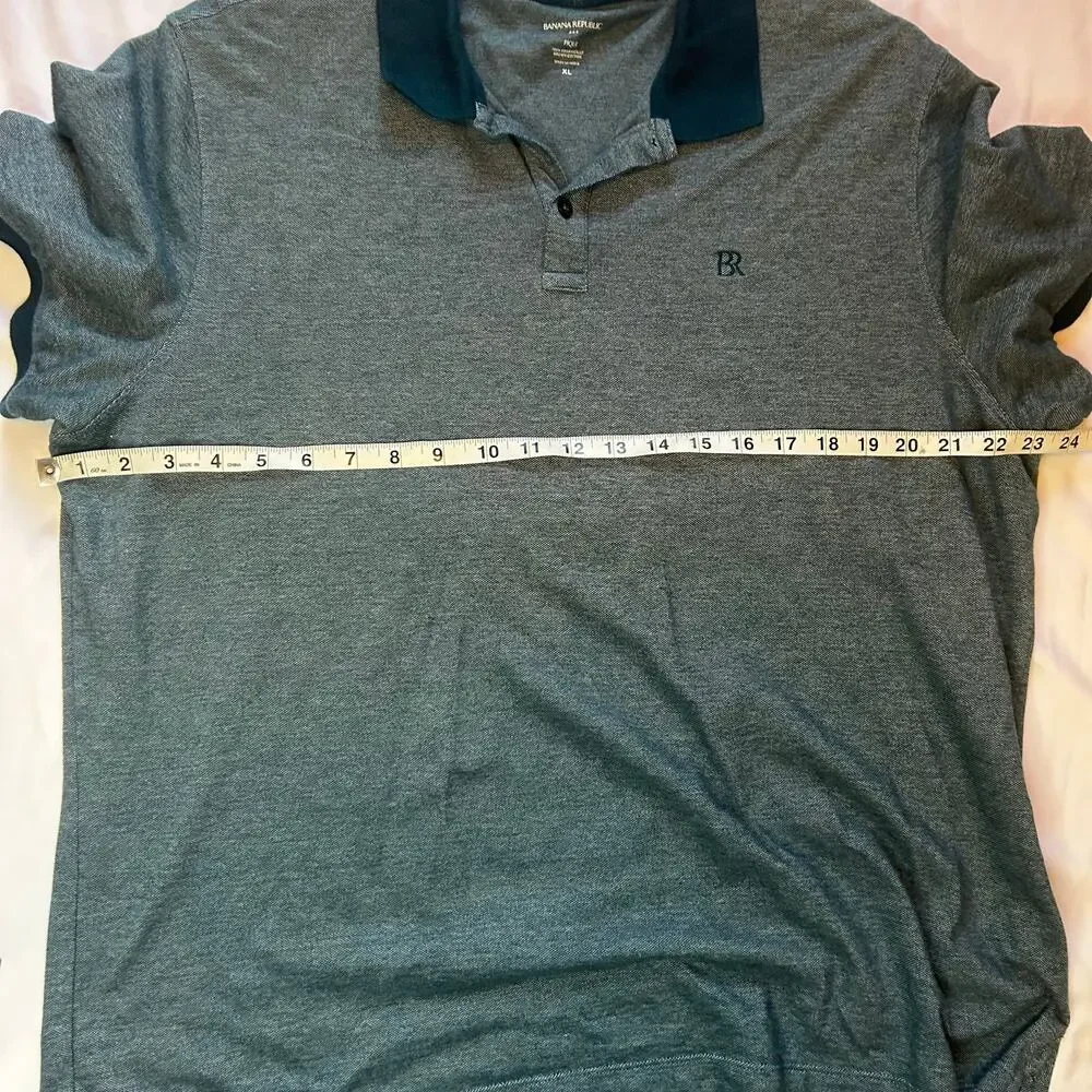Banana Republic Cotton Polo Top in Seagreen Men's XL